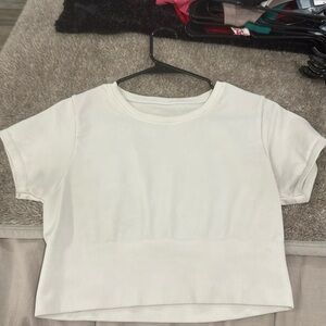 Aerie large white cropped Tshirt.